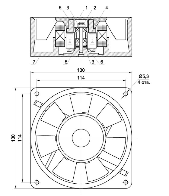Схема Вентилятора ВН-3