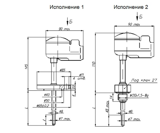 Схема термопары ТСП5088